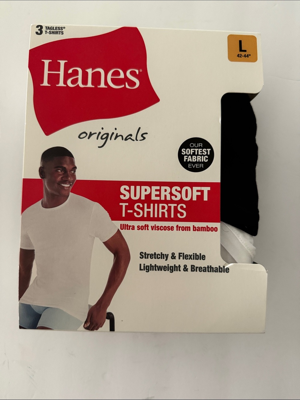 Hanes Supersoft T-Shirts Pack — Black & White (Large)